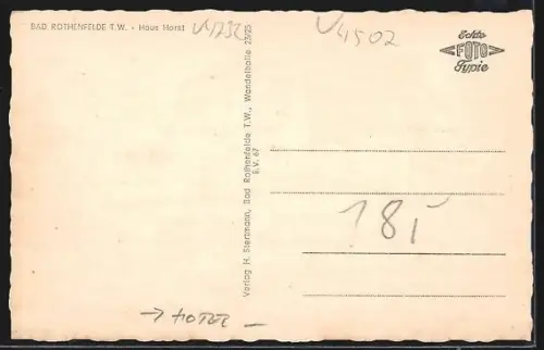 AK Bad Rothenfelde, Hotel Haus Horst
