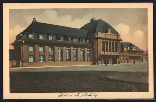 AK Höchst a. M., Partie am Bahnhof