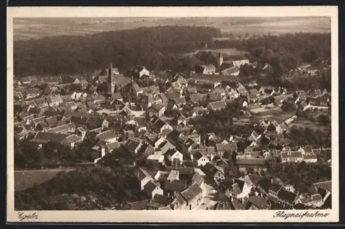 AK Egeln, Ortsansicht vom Flugzeug aus