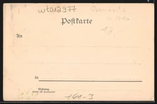 Künstler-AK Osnabrück, Stadtansicht Anno 1648 nach Merian