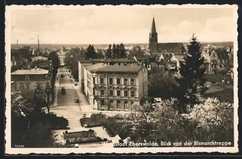AK Eberswalde, Blick von der Bismarcktreppe