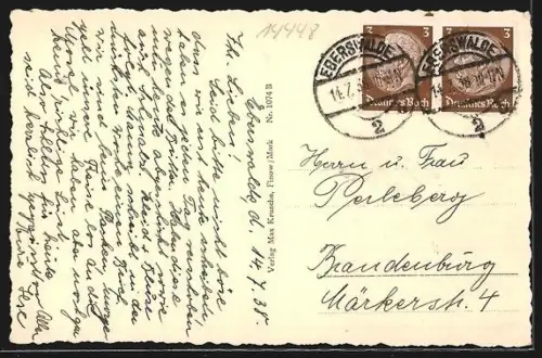 AK Eberswalde, Blick von der Bismarcktreppe