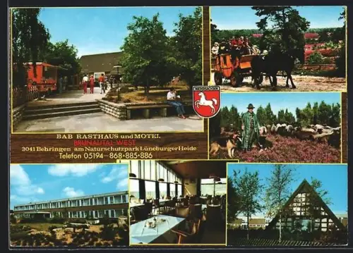 AK Behringen /Lüneburger Heide, BAB Rasthaus und Motel Brunautal-West