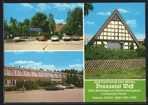 AK Behringen /Lüneburger Heide, BAB Rasthaus und Motel Brunautal West