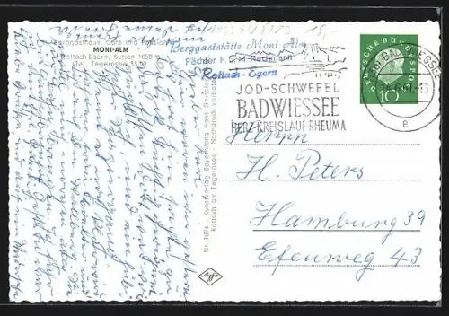 AK Rottach-Egern, Gasthof Moni Alm, Inh. F. u. M. Nachmann