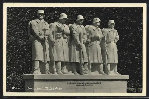 AK Worms, Ehrenmal 118. Inf. Regt