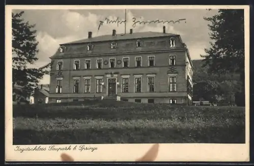 AK Springe, Jagdschloss Saupark, Erholungsheim der Stadt Hannover