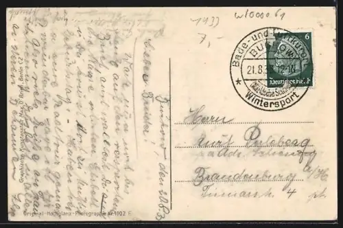 AK Bad Buckow /Märk. Schweiz, Panorama mit Buckow-See und Griepensee vom Flugzeug aus