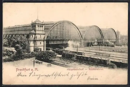 AK Frankfurt a. M., Hauptbahnhof Rückansicht