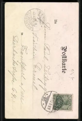 AK Kaiser Franz Joseph zu Besuch der Grossjährigkeitserklärung des Kronprinzen 1900