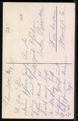 Künstler-AK Gelbhauben-Kakadu auf blühendem Ast