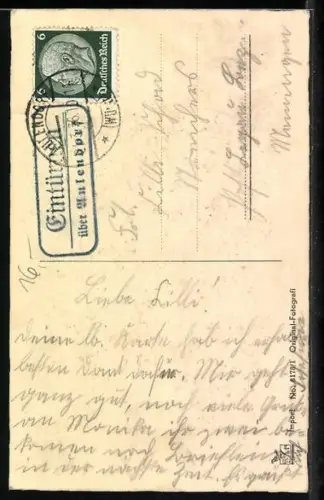 AK Paar in einem Kanu