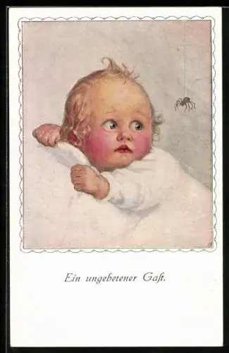 AK Ein ungebetener Gast, Spinne und Baby