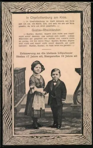 AK Kleine Liliputaner Stefan und Margaretha