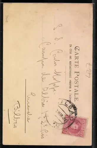 AK Offizier tanzt mit einer Dame