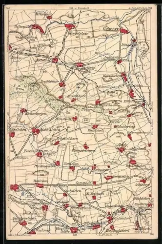 AK Bienstädt, Landkarte der Umgebung