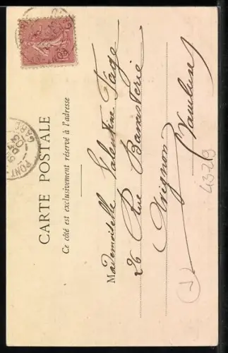 AK Journaux et Lecteurs, Mann mit Zeitung