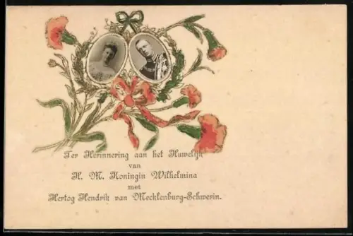 AK Königin Wilhelmina von den Niederlanden und Herzog Hendrik von Mecklenburg-Schwerin