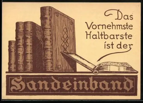 AK Das Vornehmste Haltbarste ist der Sandeinband, Bücher