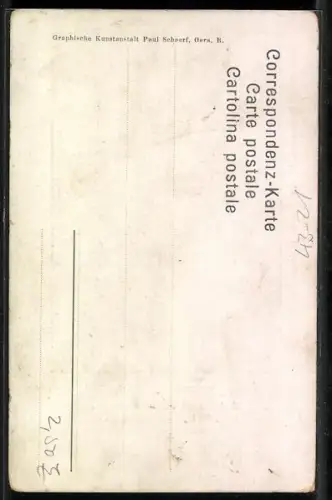 AK Prinzess Martha neben einem Stuhl stehend