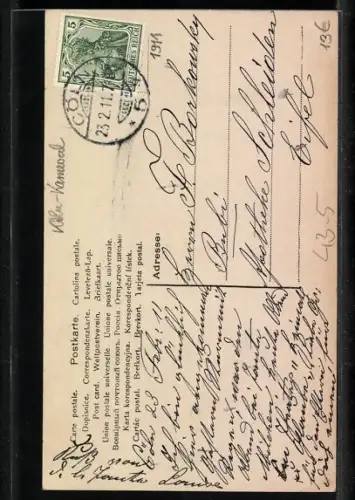 AK Köln, Zwei Kinder in Kostümen mit einer Trommel