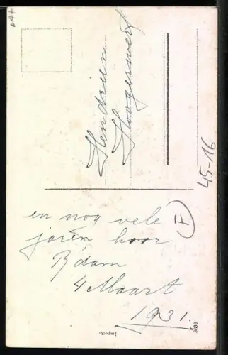 Künstler-AK Kleiner Junge mit Tasche voller Golf-Schläger und Brief