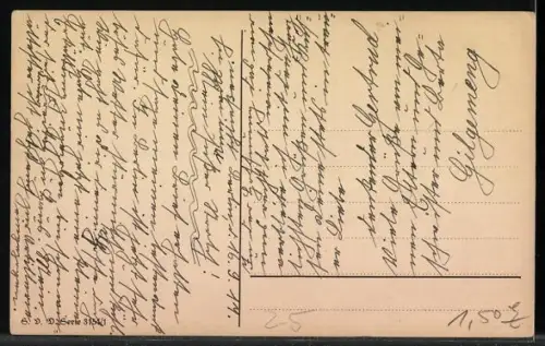 AK Brieftaube bringt Ansichtskarten