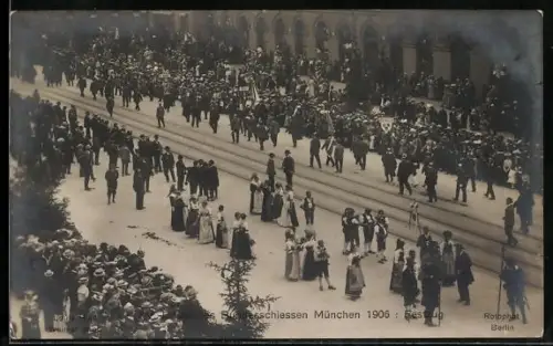 AK München, XV. Deutsches Bundesschiessen 1906, Festzug