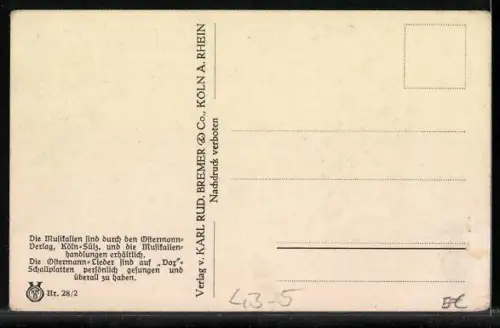 AK Köln, Lied Wenn Du eine Schwiegermutter hast! von Willi Ostermann