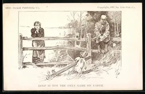 AK Engelchen mit Golf-Schlägern