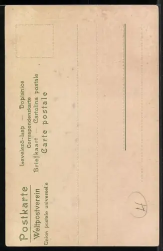 Künstler-AK Dame in fliessendem Gewand mit Korb, Jugendstil