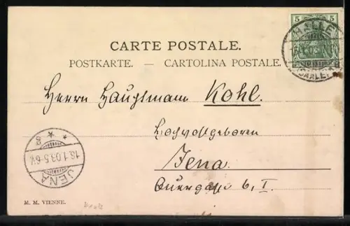 Künstler-AK Dame mit Laute und Blumenkranz im Haar, Jugendstil