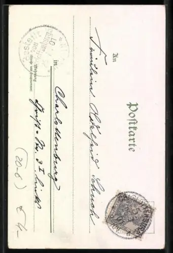 AK Morgengruss im Jugendstil