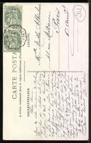 AK Dame mit Schmetterling, Jugendstil