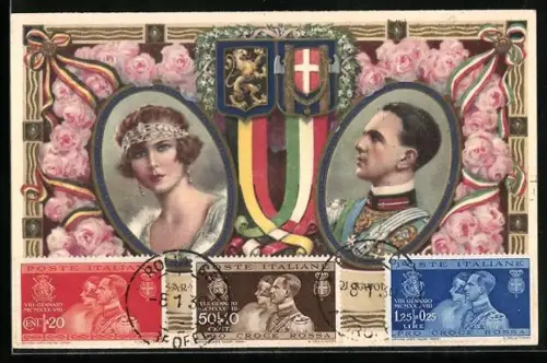 Künstler-AK S.A.R. Marie José und S.A.R. Umberto di Savoia