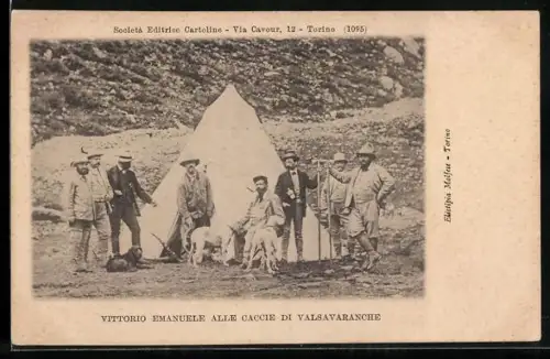 AK König Vittorio Emanuele von Italien auf der Jagd