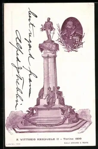 AK Vittorio Emanuele II., König von Italien