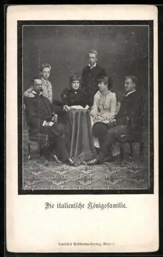 AK Die italienische Königsfamilie