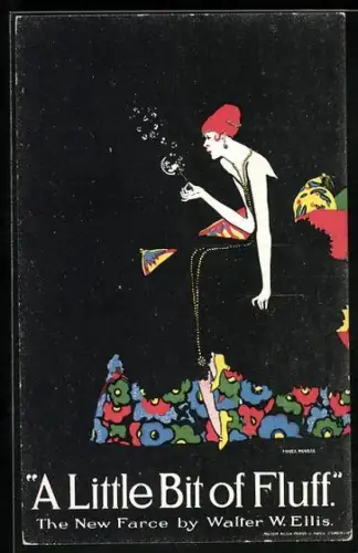 Künstler-AK sign. Mable Rundle: A little Bit of Fluff, Art Deco