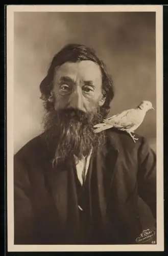 AK Oberammergau, Ludwig Lang, genannt Bräuludwig, Stadttyp