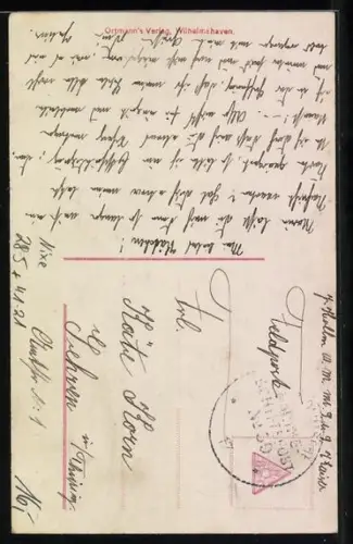 Künstler-AK Ein Stelldichein, Matrose begegnet einer Nixe