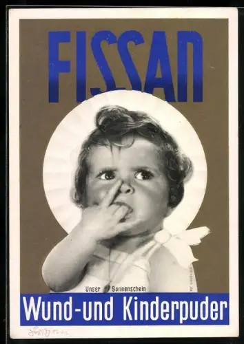 AK Reklame für Fissan Wund- und Kinderpuder