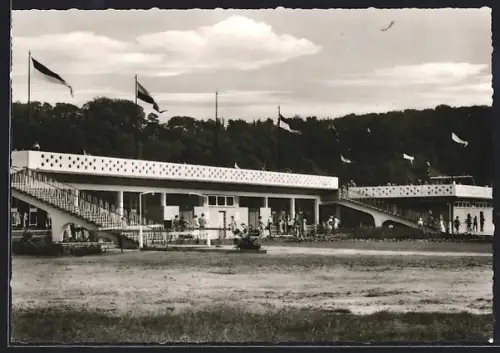 AK Hannoversch Münden, Schwimmstadion Hochbad Rattweder, Aussenansicht