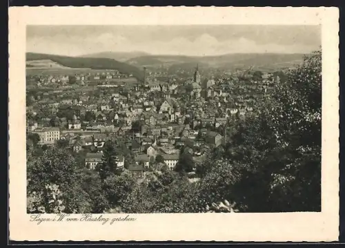 AK Siegen i. W., Blick auf Siegen vom Häusling