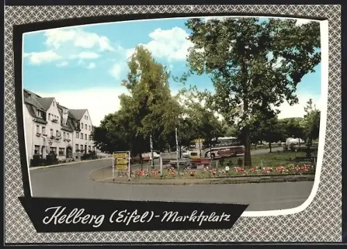 AK Kelberg /Eifel, Marktplatz mit Bus