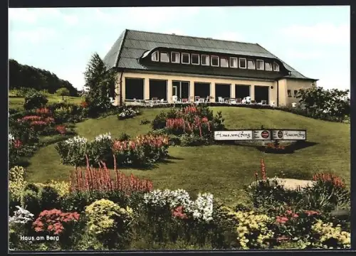 AK Wallmerod-Molsberg, Hotel-Pension Haus am Berg, Blick auf Pension und Umgebung
