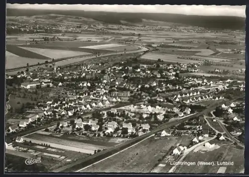 AK Lüchtringen /Weser, Fliegeraufnahme des Ortes mit Umgebung