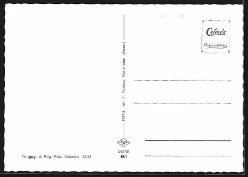 AK Boffzen /Weserbergland, Fliegeraufnahme des Ortes mit Umgebung