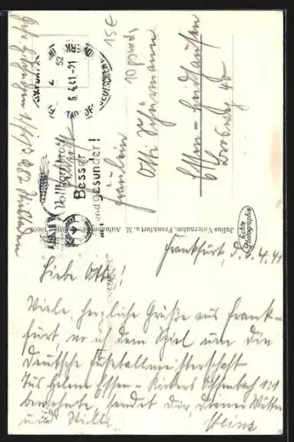 AK Alt-Frankfurt, Teilansicht der Stadt mit Dom