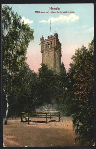 AK Hameln, Klütturm mit altem Festungsbrunnen